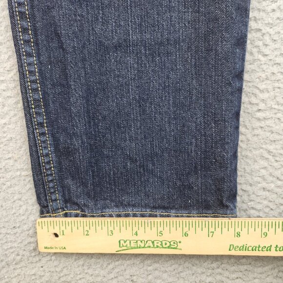 Roebuck & Co. Slim Straight Jeans Men's 36x30 Dark Blue Denim Casual Workwear - Picture 5 of 9